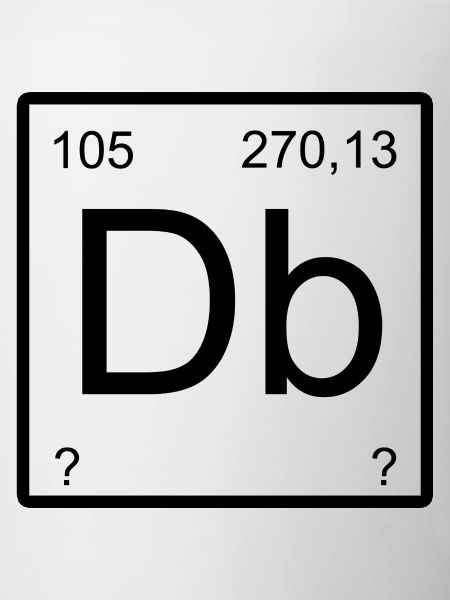 Dubnium Element Typografie