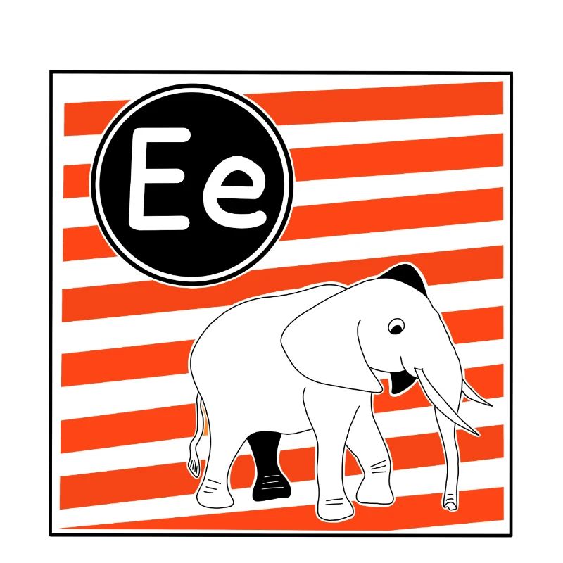 E for Elephant Letters for Learning to Read