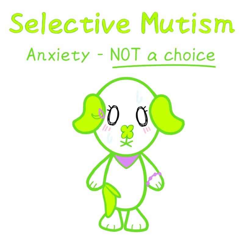 KawaiiDOGGOS - Clover "Selective mutism" print