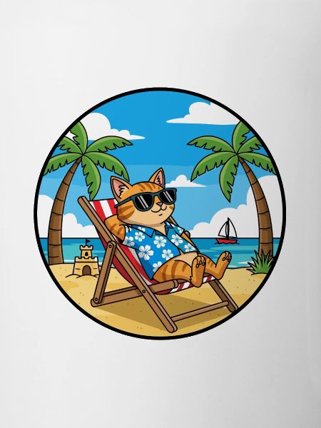 Cool Cat Beach Vacation Summer Vibes