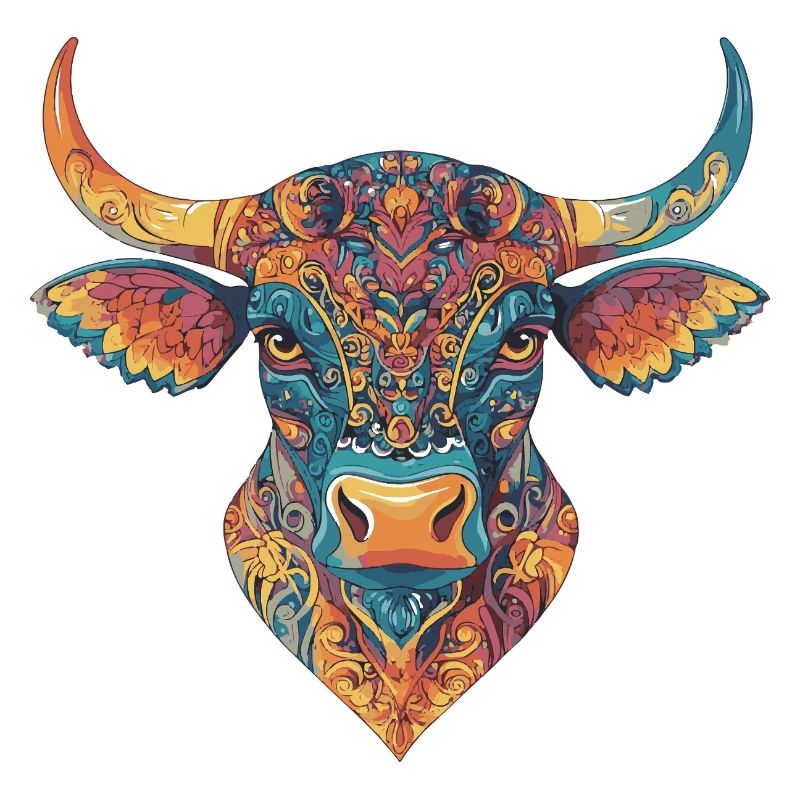 Bull Cattle Multicolored