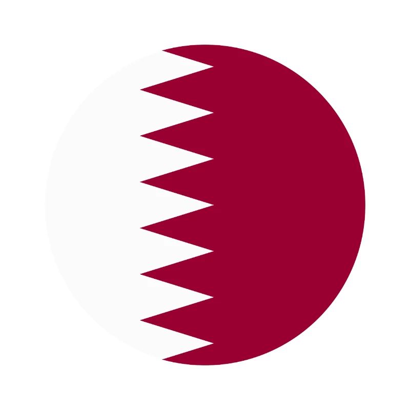 Drapeau rond du Qatar