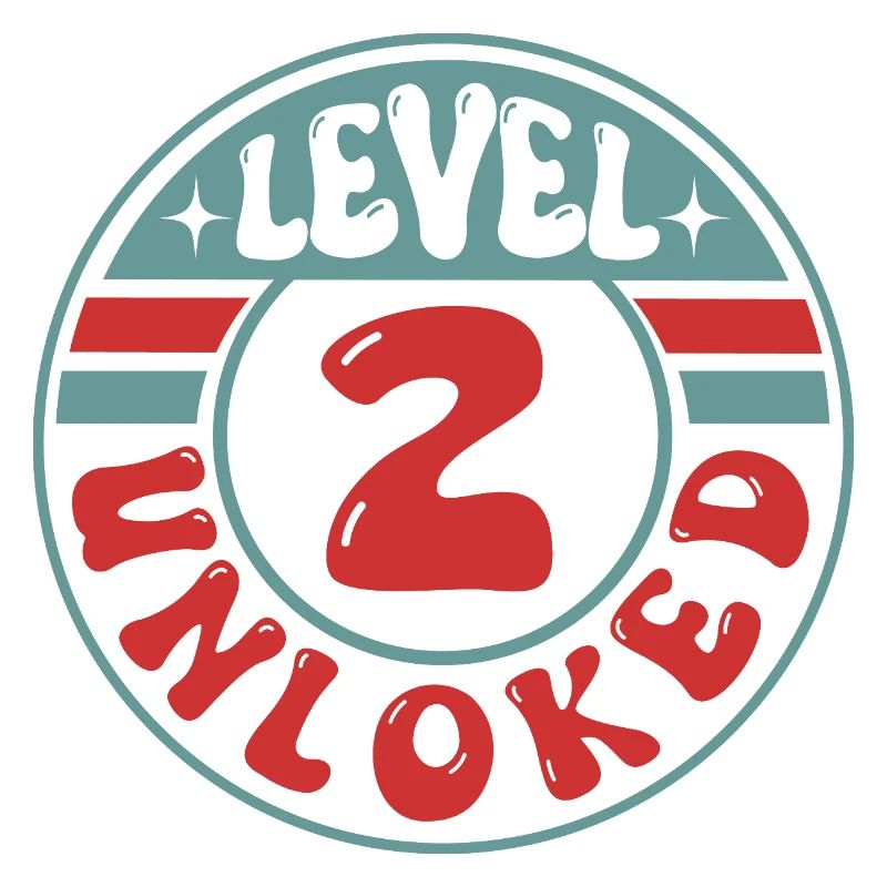 Level 2 Unlocked – Cool Gamer Birthday Design