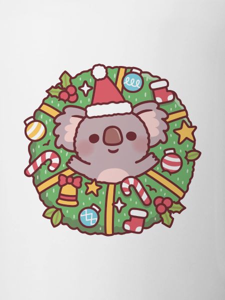 Süßer Koalabär im Weihnachtskranz