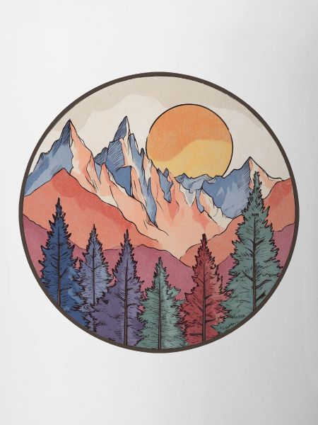 Mountain at sunset – Nature motif