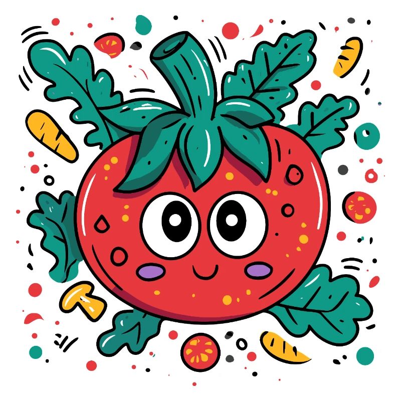 Dessin animé Tomate Câline
