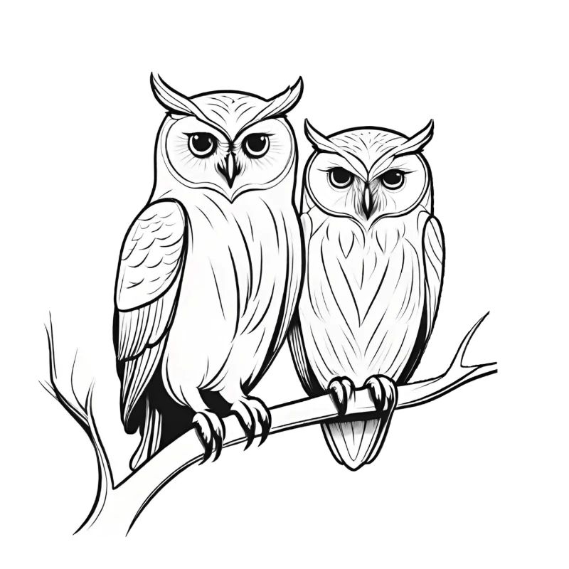 Eule Vogel Pärchen Tiere Natur