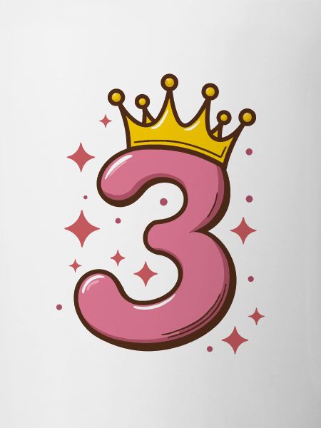 Third Birthday Crown Glitter