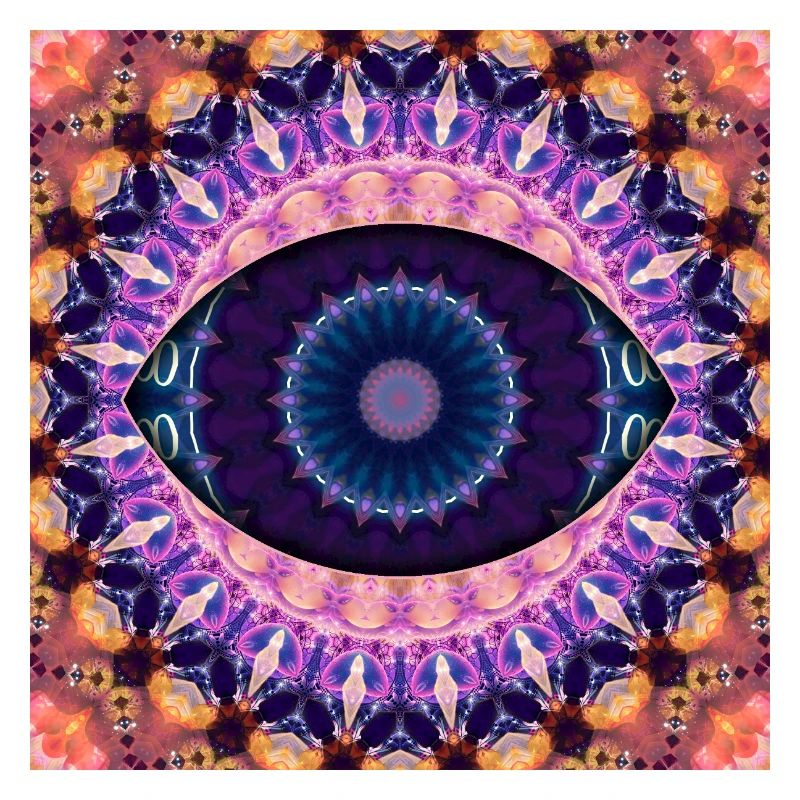 Mandala oculaire kaléidoscopique