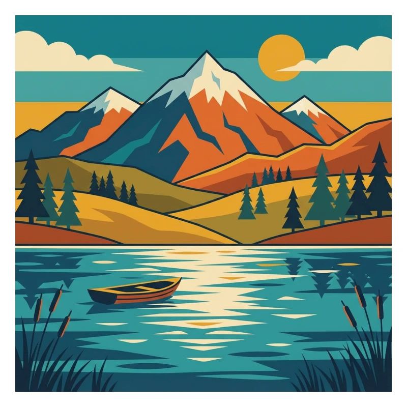 Bergsee-Dämmerung
