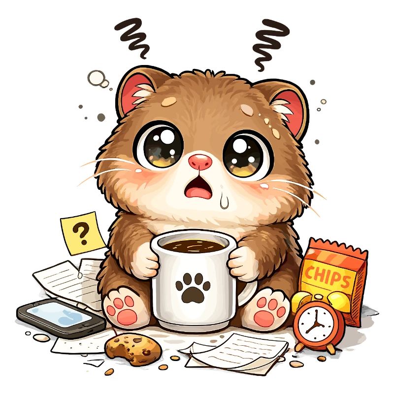 Chaos des chatons au café