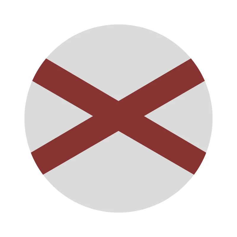 Drapeau rond de l’Alabama