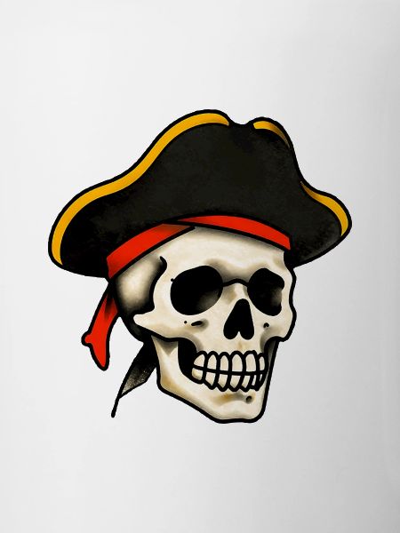 Classic Tattoo Pirate Skull