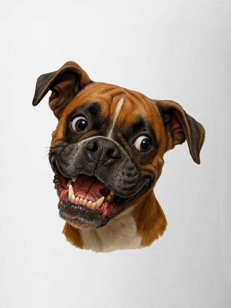 Boxer Grin Portrait Print