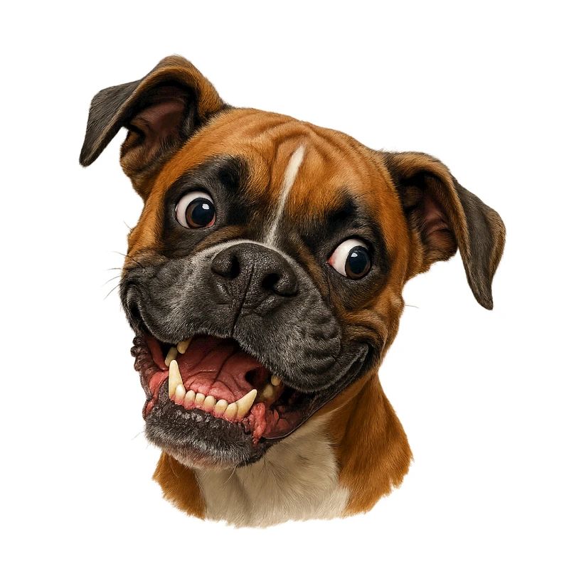 Boxer Grin Portrait Print