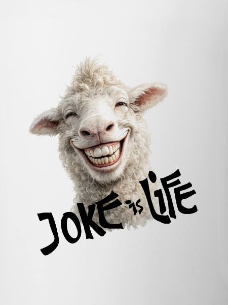 Smiling lamb joke is life