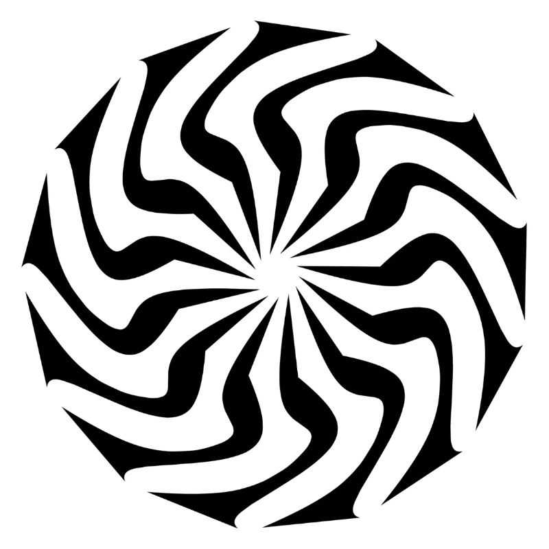 Vortex Noir Géométrique