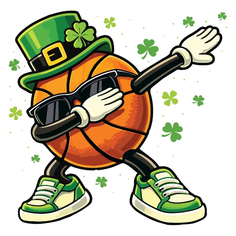 Basketball Leprechaun St Patrick’s St. Paddys