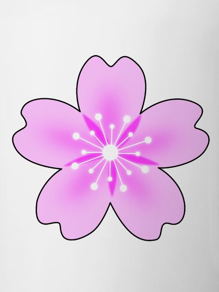Pink flower with neon rays