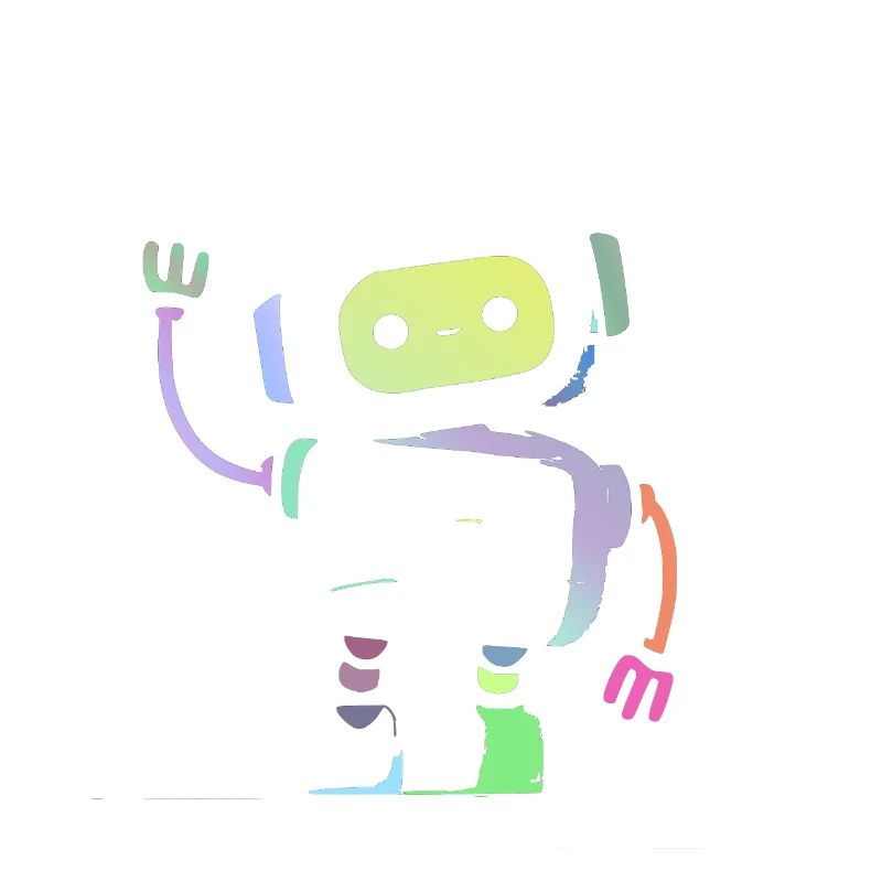 Robot pastel amusant