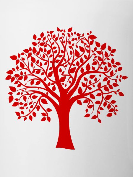 Base Red Jumbo Tree Print Silhouette