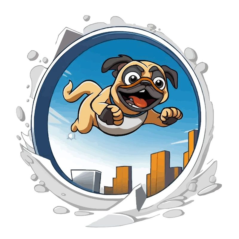 Pug Sprinter im Stadtlauf