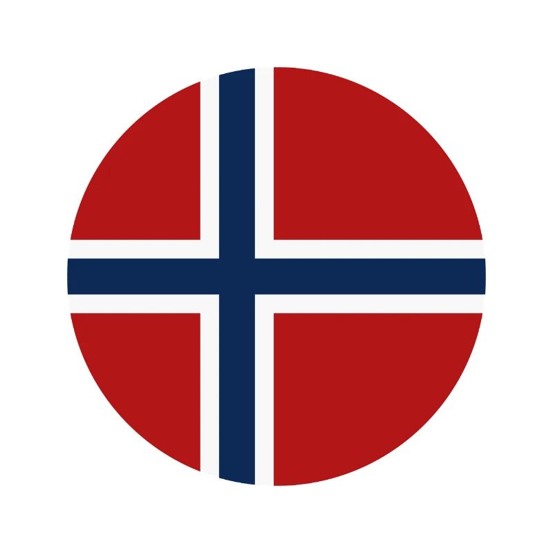 Norway round flag