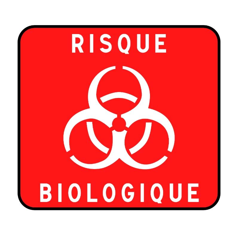 Panneau danger biologique, risque infectieux, mati