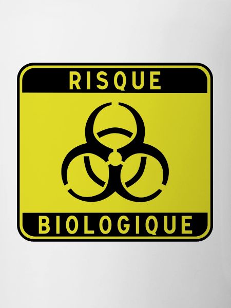 Biologisches Gefahrzeichen, Infektionsrisiko, Material