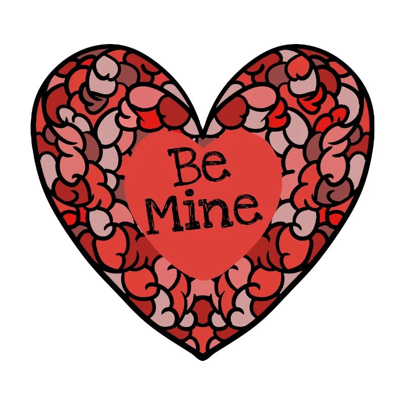 Be Mine Intricate Heart Mosaic