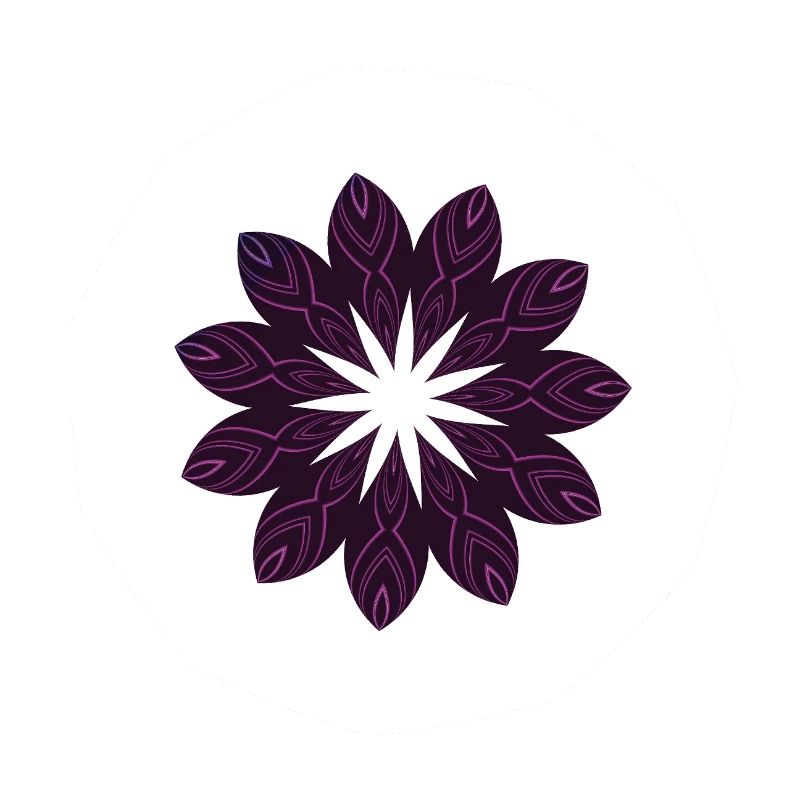 Dunkle Purpur Mandala Blume