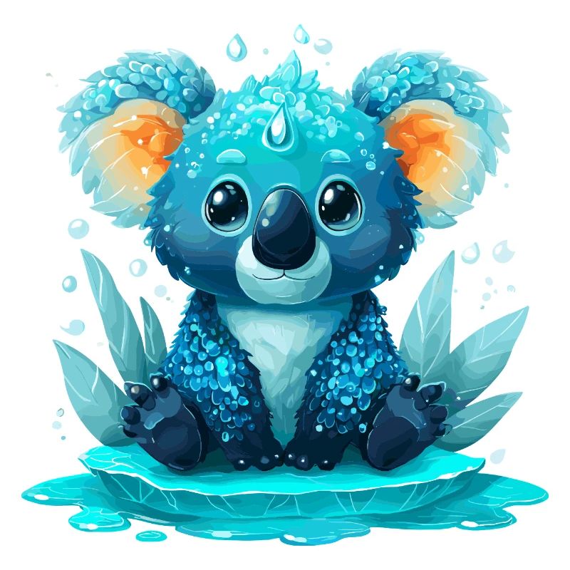Monde aquatique du coala cobalt