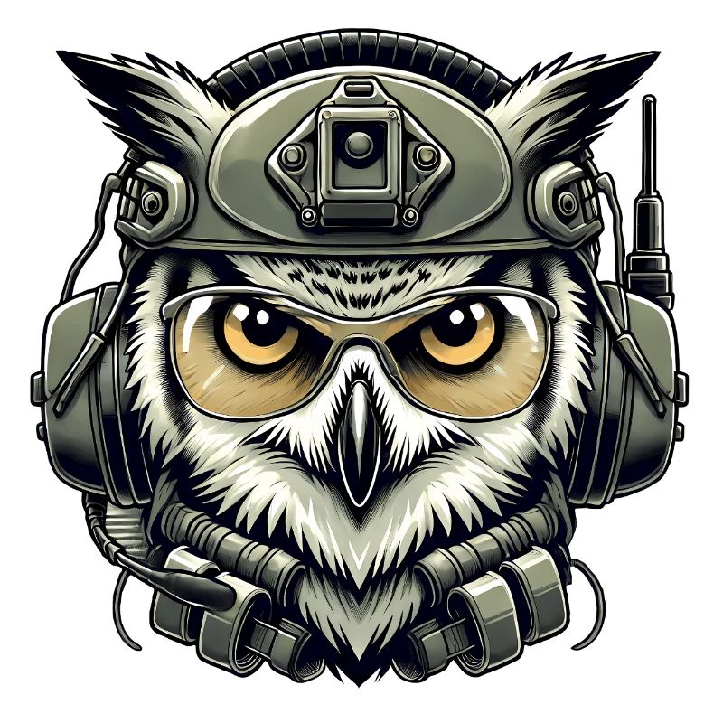 Tactical Owl with Helmet