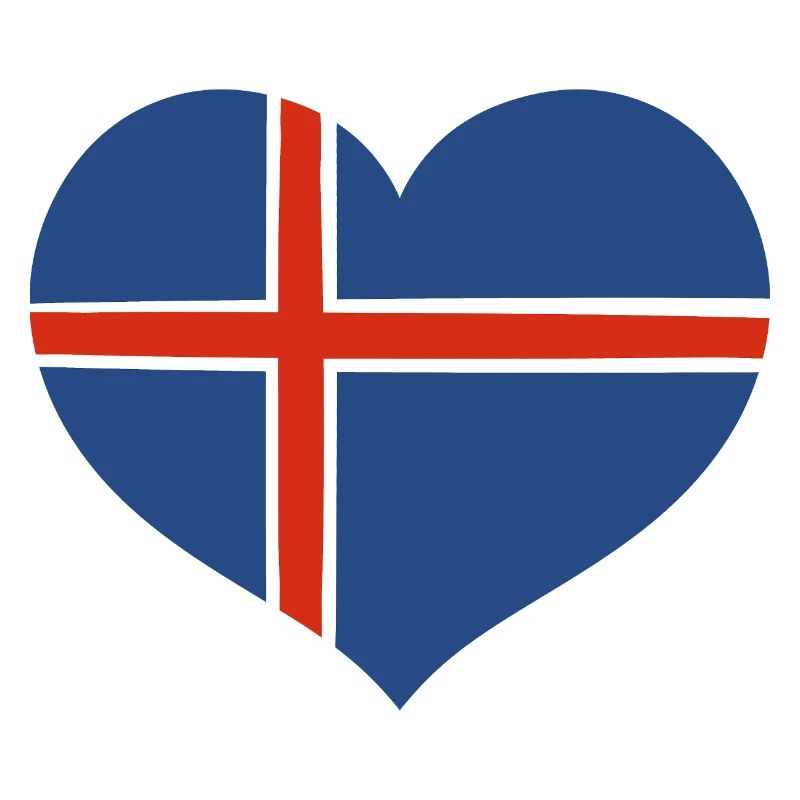 Conception du cœur du drapeau islandais