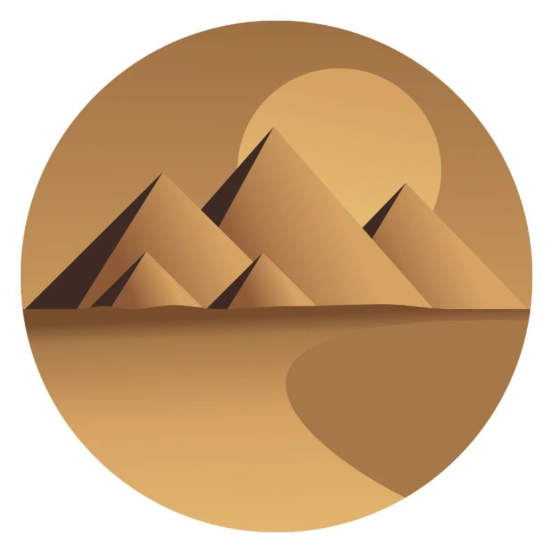 Desert Sun Pyramids Circle