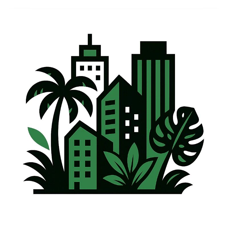 Paysage urbain vert Style jungle