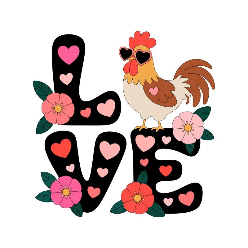 Cœur de fleur de coq d’amour