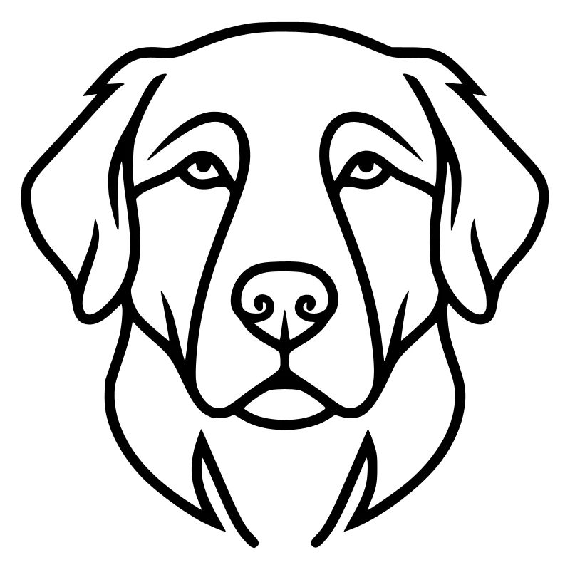 Profil de tête de chien labrador
