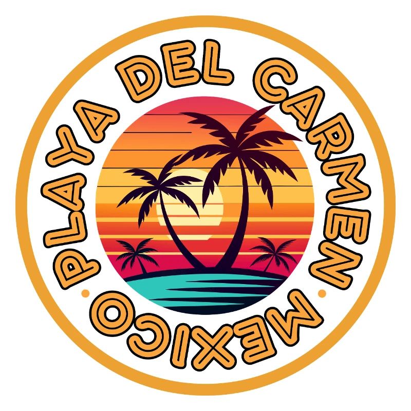 Sunset Palm Circle: Playa del Carmen Mexico