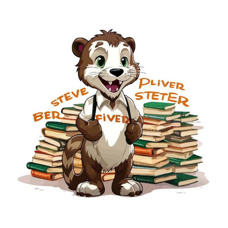 Otter Lernheld mit Büchern