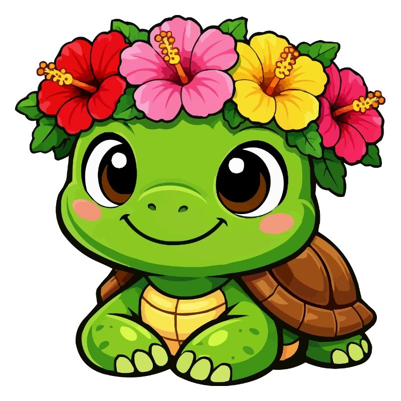 Blossom-crowned turtle