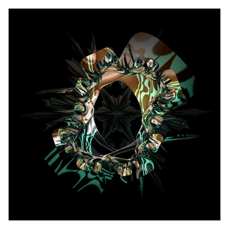 Neonring im Polygon-Stil