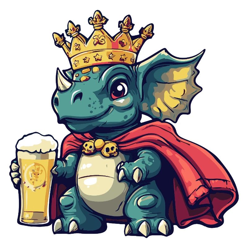 Dinosaur triceratops beer king