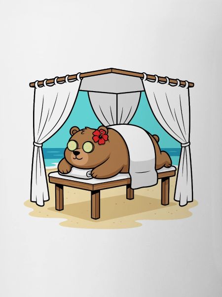 Beach Spa Bear Animal Relaxing Art