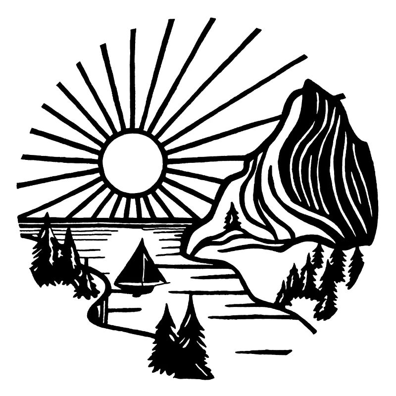 Paysage de vacances (noir)
