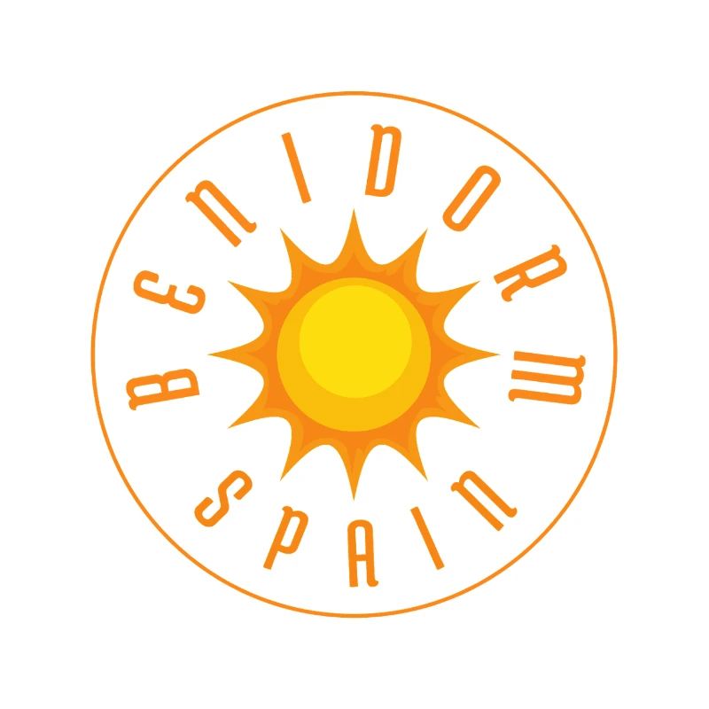 Benidorm Sunburst Circle Logo-Abzeichen