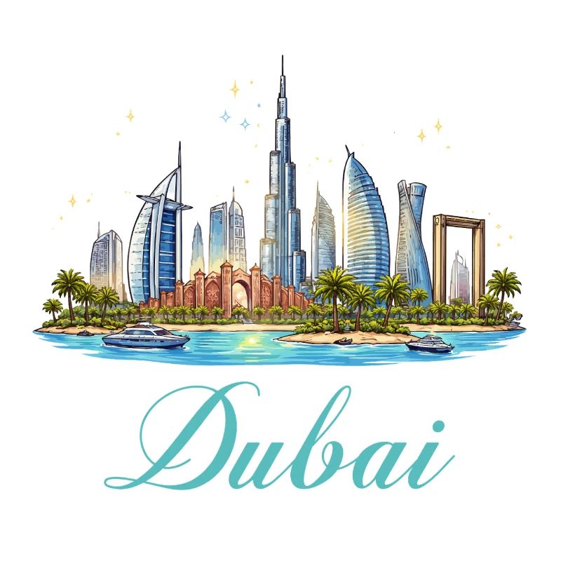 Illustration de la skyline de Dubaï