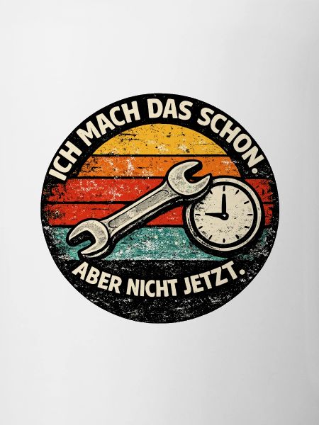 Prokrastination mit Werkzeug und Uhr