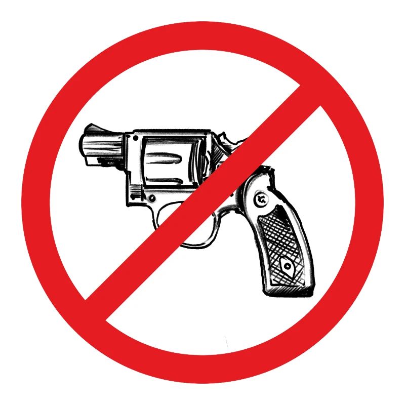 Signe de paix d’interdiction d’armes - Illustration