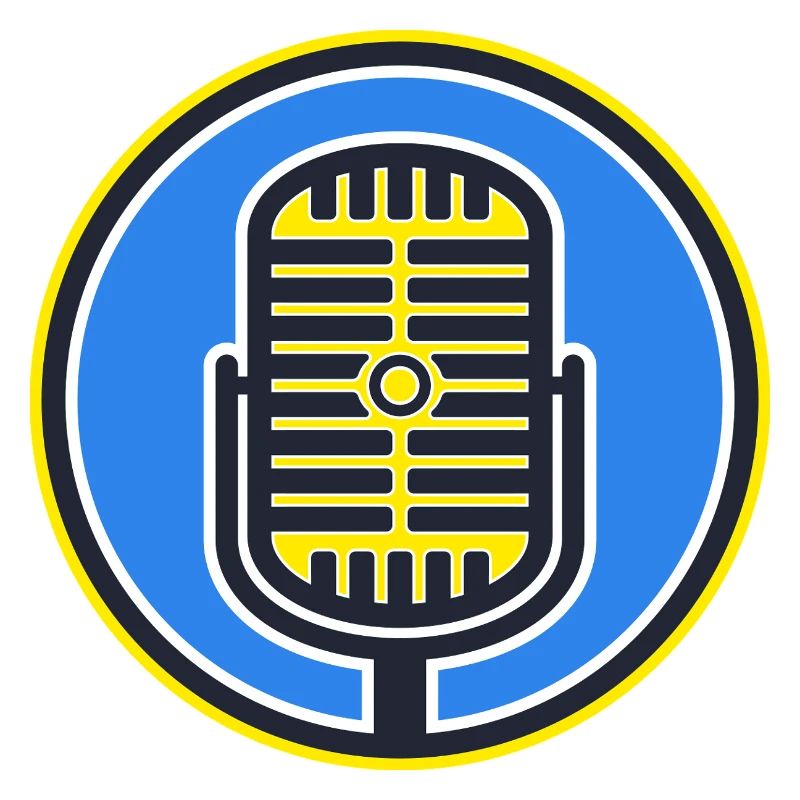Retro Microphone Badge